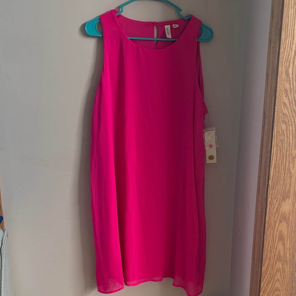 Tacera Fuchsia Sleeveless Dress